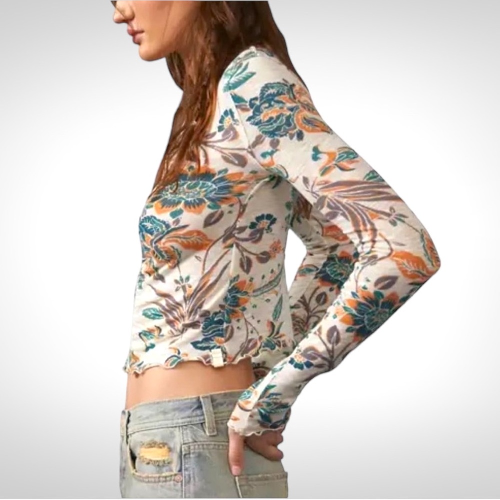 Free People Dreamed of You Long Sleeve Tee NWT - Picture 3 of 13
